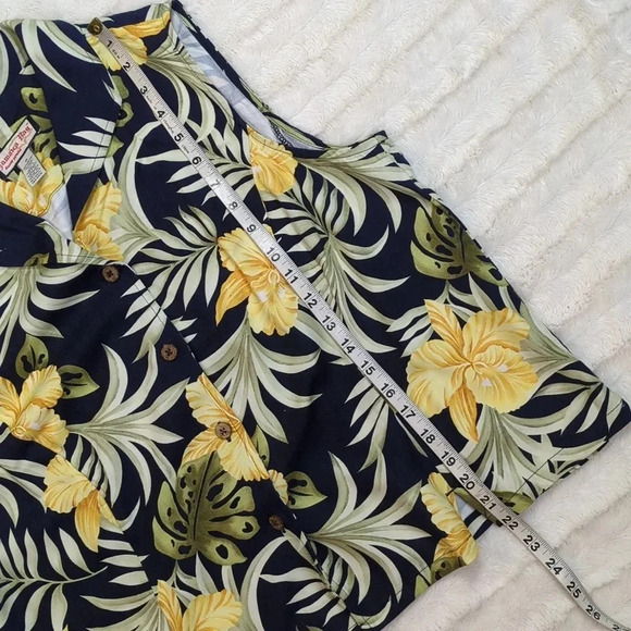 Kitty Rescue! Jamaica Bay Ladies Sleeveless Hawaiian Shirt 100% Rayon - Picture 8 of 12